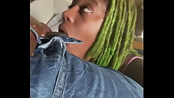 Deepthroat And Licking: Ebony Beauty Pleasures Bbc During Conference Call