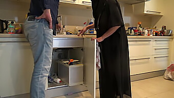 A Steamy Encounter Between A British Plumber And A Muslim Milf In Her Kitchen