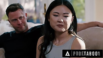 Surprised Lulu Chu Stumbles Upon A Bdsm Video Of Her Neighbors Seth Gamble And Kimmy Kimm