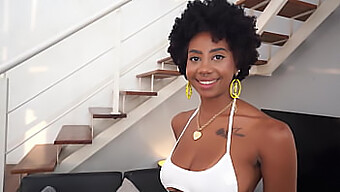 Ana Susage, An Ebony Beauty With Perfect Breasts, Enjoys Hardcore Anal And Deep Throat Sex With A White Man.