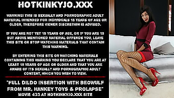 Hotkinkyjo'S Deep Dildo Penetration With Beowulf Toy From Mr. Hankey Toys