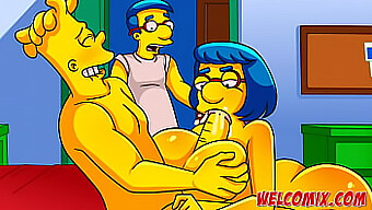 Bart Simpson Und Die Mutter Seines Freundes Betreiben Sexuelle Aktivitäten - Animierter Porno