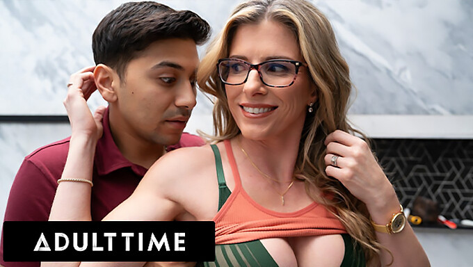 Mature Seductress Cory Chase Indulges In Passionate Encounter With Her Youthful Stepson